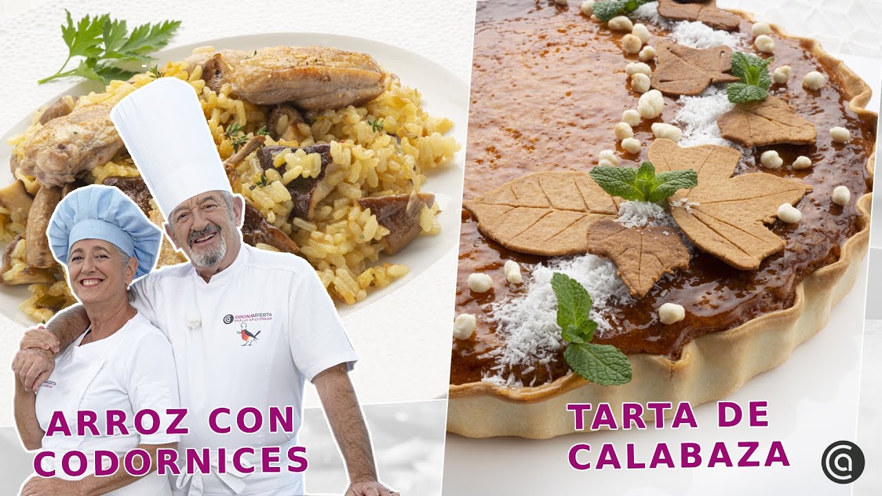 ARROZ con CODORNICES y  TARTA de CALABAZA ¡Recetas de los hermanos Arguiñano para triunfar!