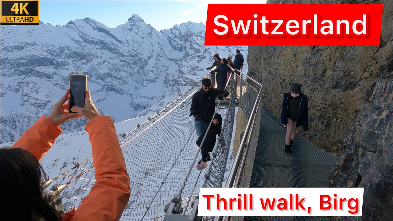 Switzerland 4K | Birg | The Jaw-Dropping Birg Thrill Walk at Schilthorn #switzerland