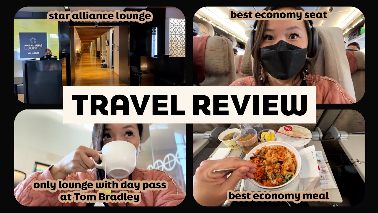 BEST Economy Seat Asiana Airlines OZ201 LAX to ICN and Star Alliance Lounge Review | Korea Vlog 🇰🇷✈️