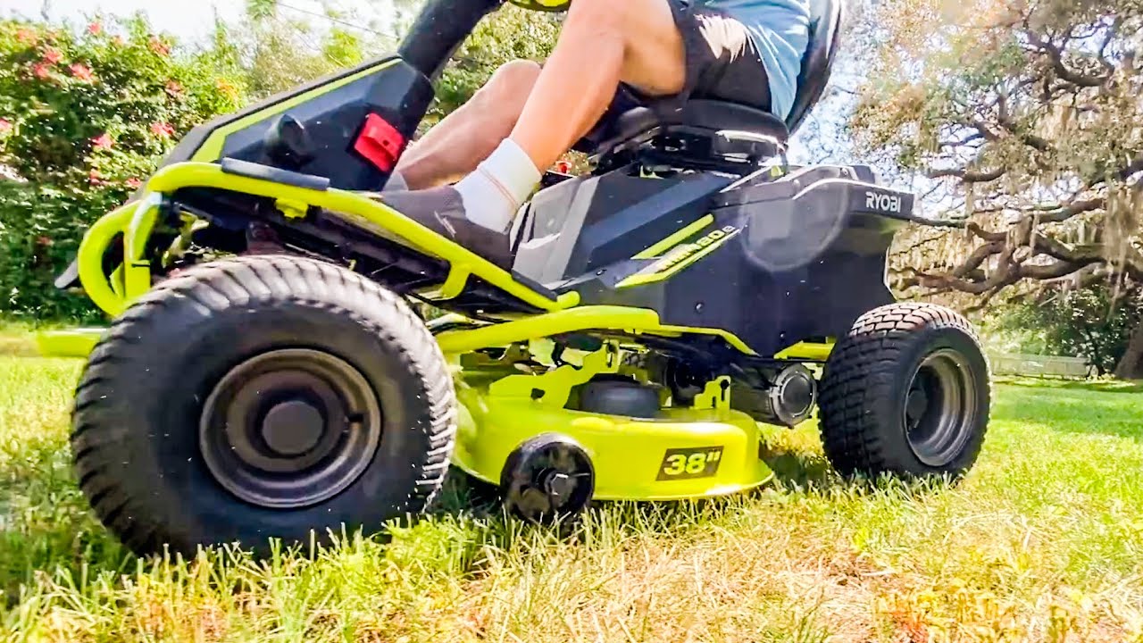 RYOBI Electric Riding Mower Comprehensive Overview and Demo Cut
