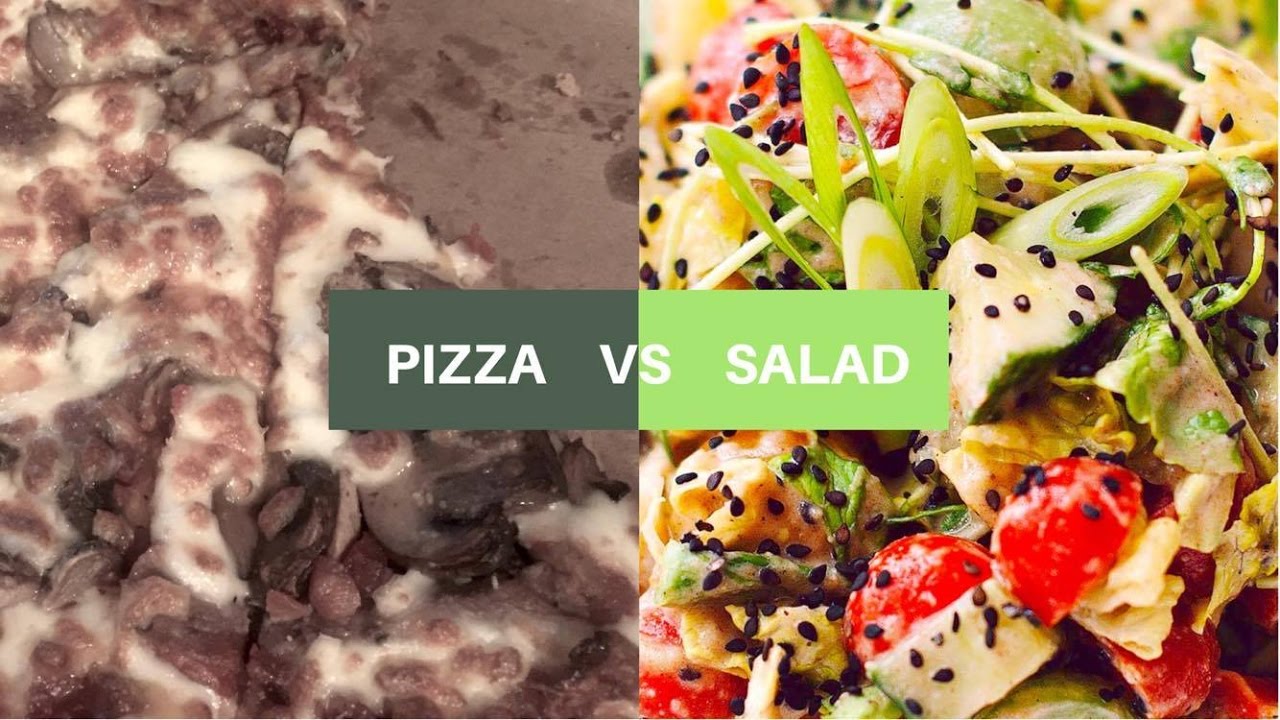 PIZZA VS SALAD || AM I DEFICIENT? || NUTRITION COMPARE || RAW VEGAN