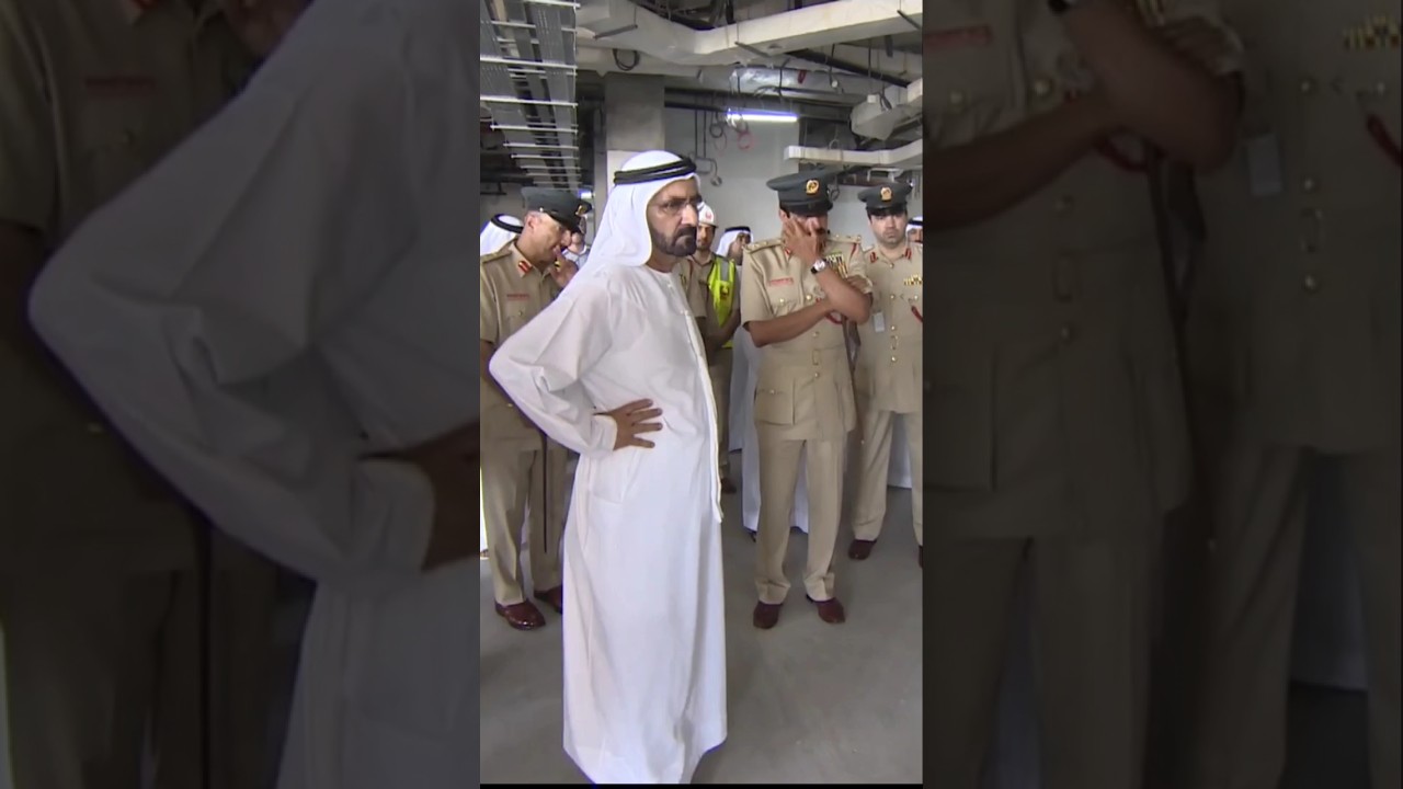 Sheikh Mohammed Bin Rashid Al Maktoum Along Dubai Police At new Dubai Police Headquarters #shorts