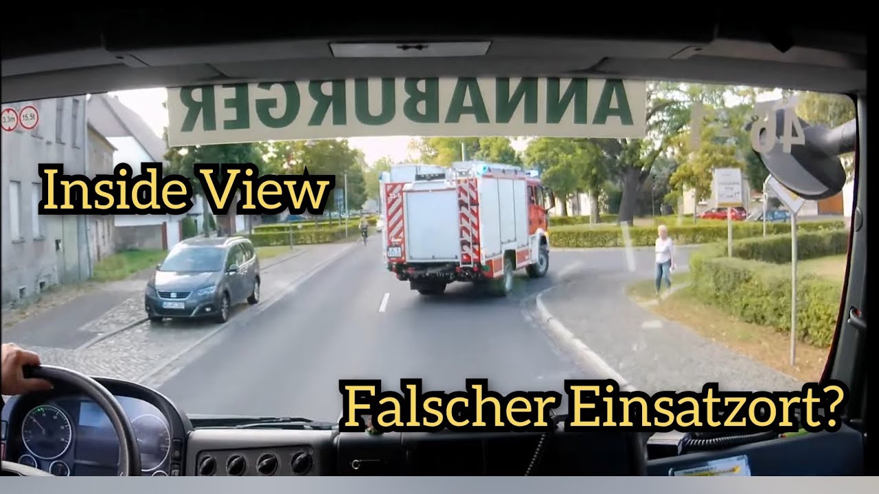 [INSIDE VIEW] Einsatzfahrt im HLF20 FF Annaburg zum THgr Luftunfall im Wald - Falscher Einsatzort?