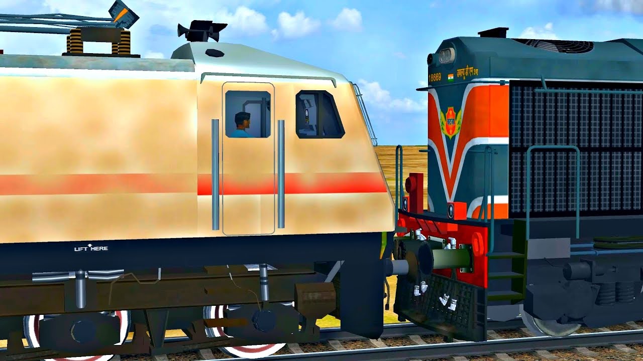 Loco failed of Ahmedabad Yeswantpur weekly Express | Rescue by VTA WDM3A in Indian Train Simulator