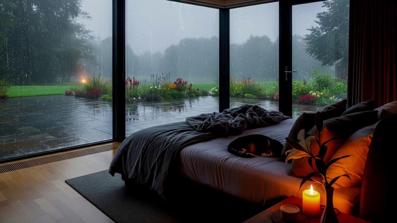 Rain on the Window Bedroom Ambience | Calm Sleep & Inner Peace