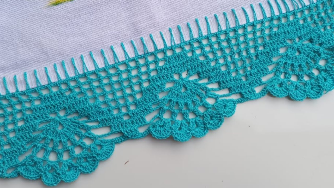 Bico de crochê para pano de prato #636