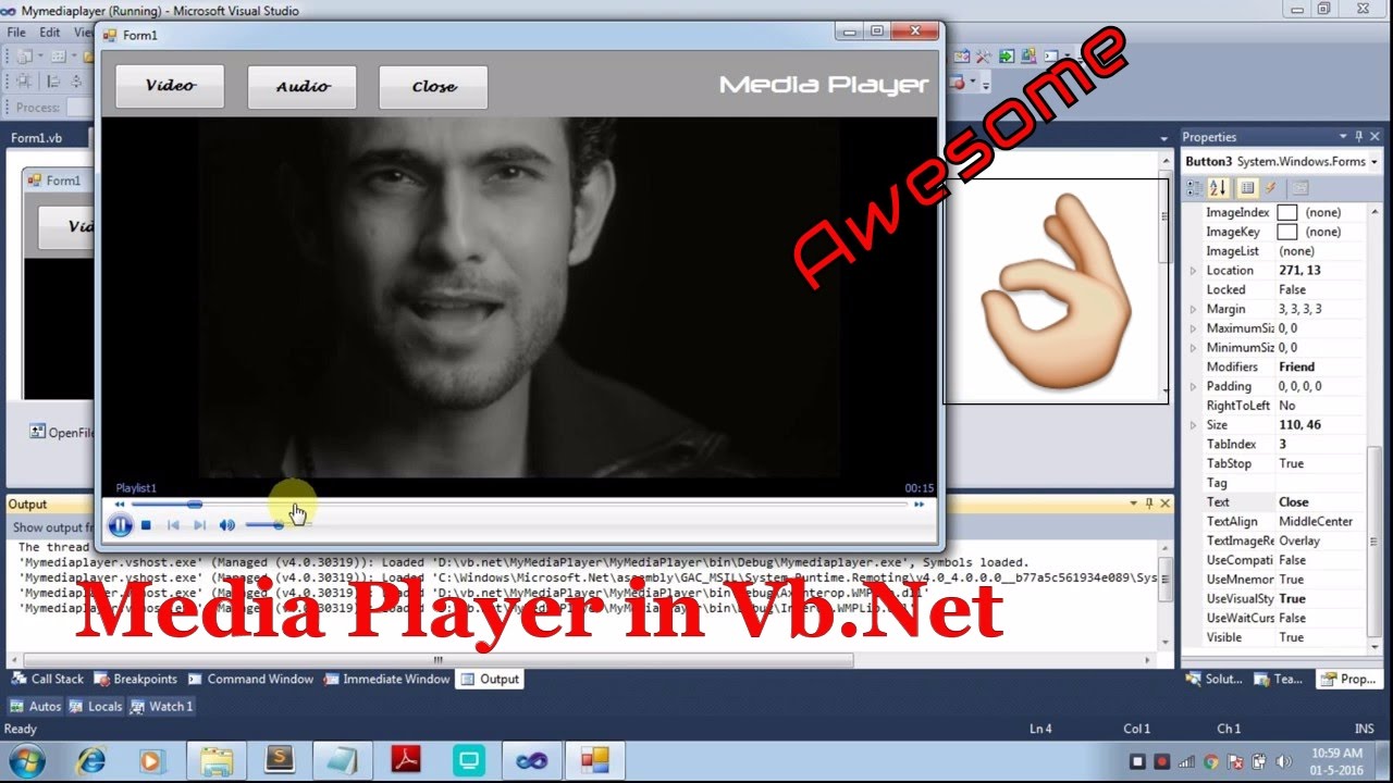 How to create simple Media Player in VB.Net