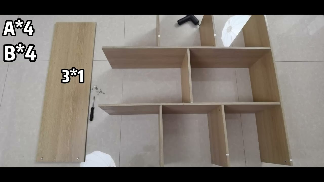 RB40058 Estante Librero 3+2+3 Color Madera 112 x 100 x 30cm