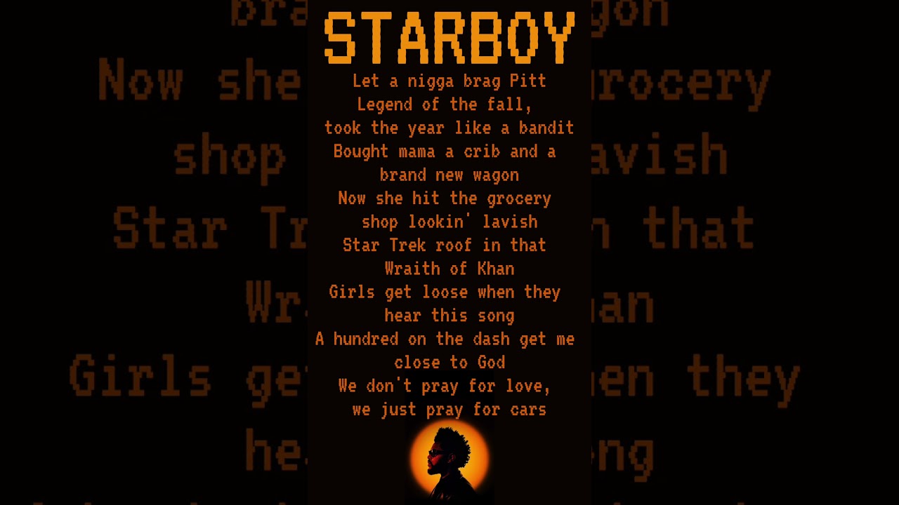 we don't pray for love, we just pray for cars🏎|The Weeknd - Starboy ft. Daft Punk lyrics|The Weeknd|