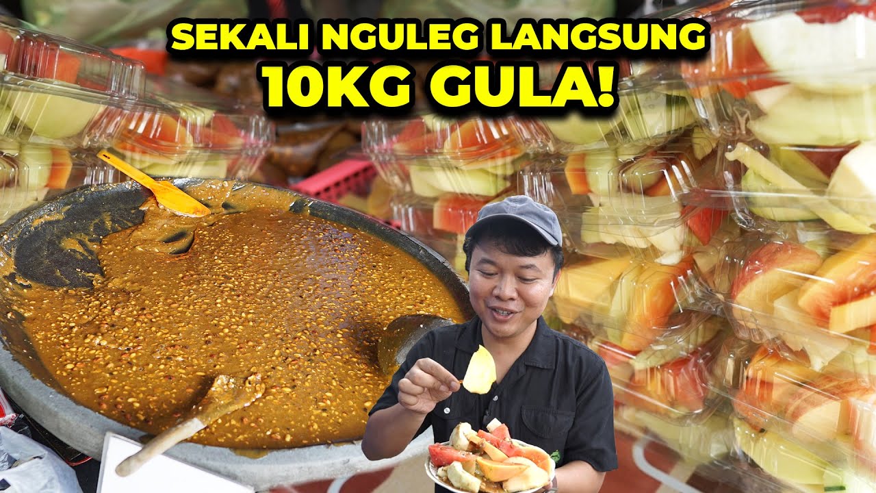 500 BUNGKUS RUJAK BUAH HABIS DALAM 5 JAM! JUALANNYA CUMA DI PINGGIR JALAN!