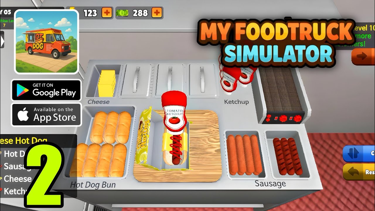 I unlocked the cheese hot dog licence | My Food Truck Simulator Gameplay Part 2 (Android, iOS)