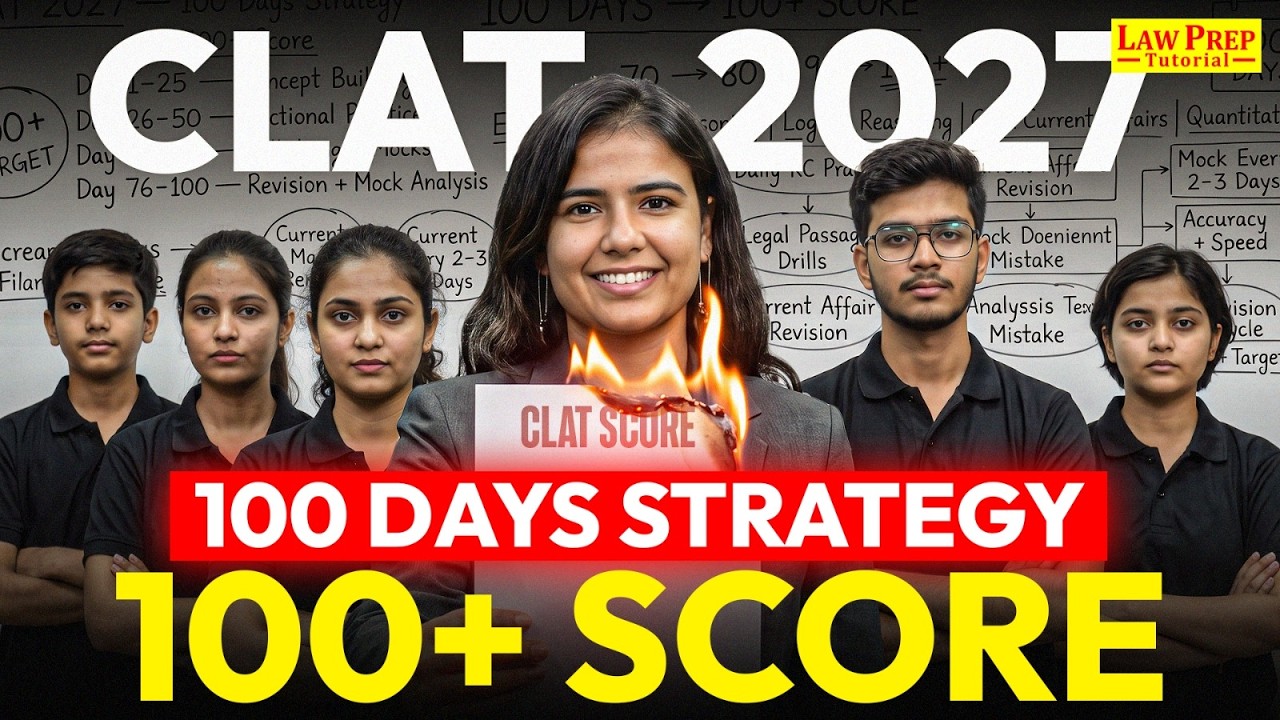CLAT 2027 100 Days Strategy 🔥 Complete Study Plan to Score 100+ | How to Crack CLAT 2027