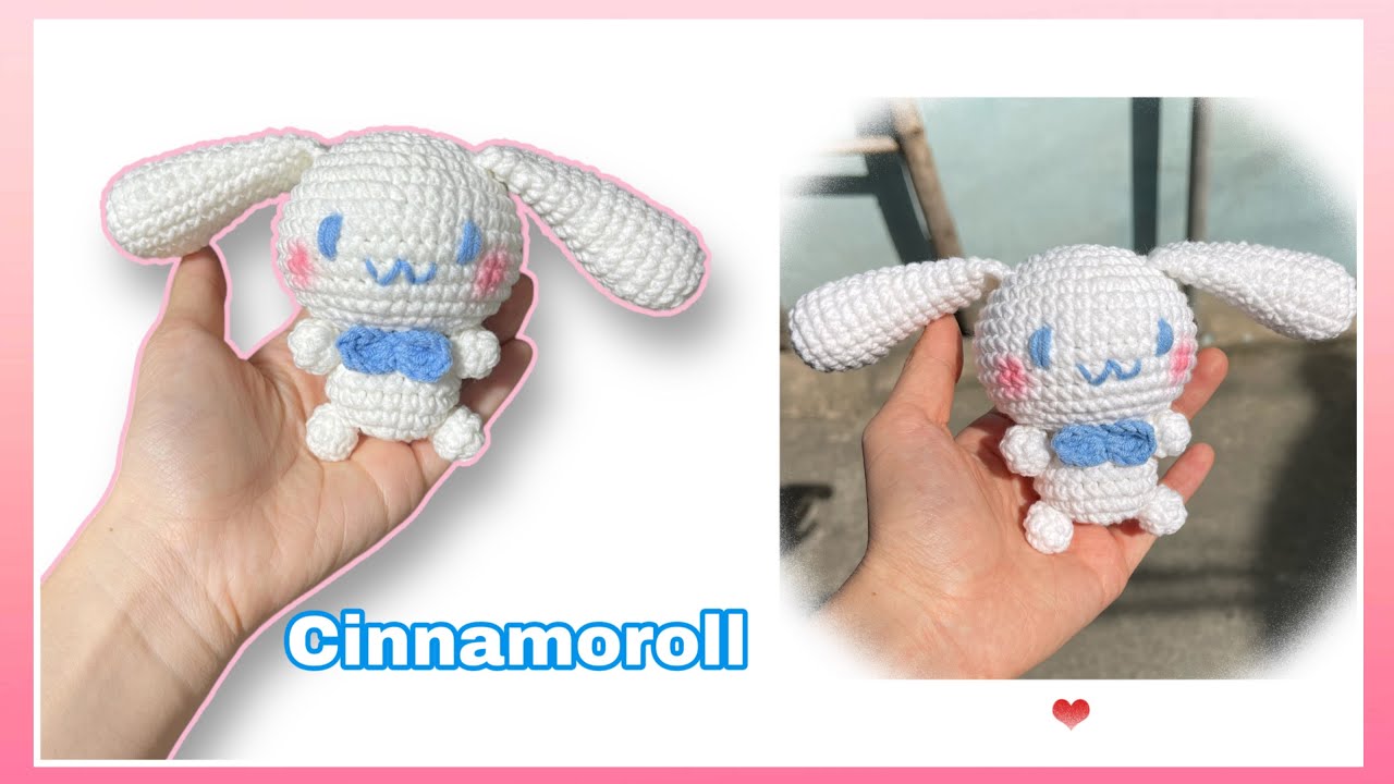 #2 Hướng dẫn móc len thỏ CINNAMOROLL - Crochet cinnamoroll tutorial.