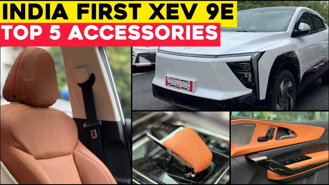 Mahindra XEV 9E - Top 5 Accessories loaded with leather interior | Krrish Car Accessories Vashi 