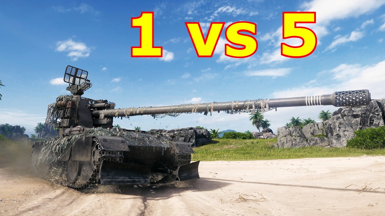 Grille 15 : 1 vs 5 - World of Tanks.