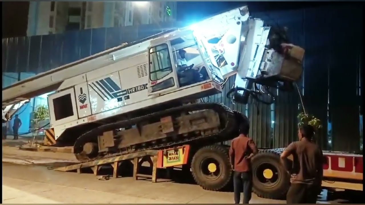 H R 180 MAIT LOADING UNLOADING #rig #machine #piling