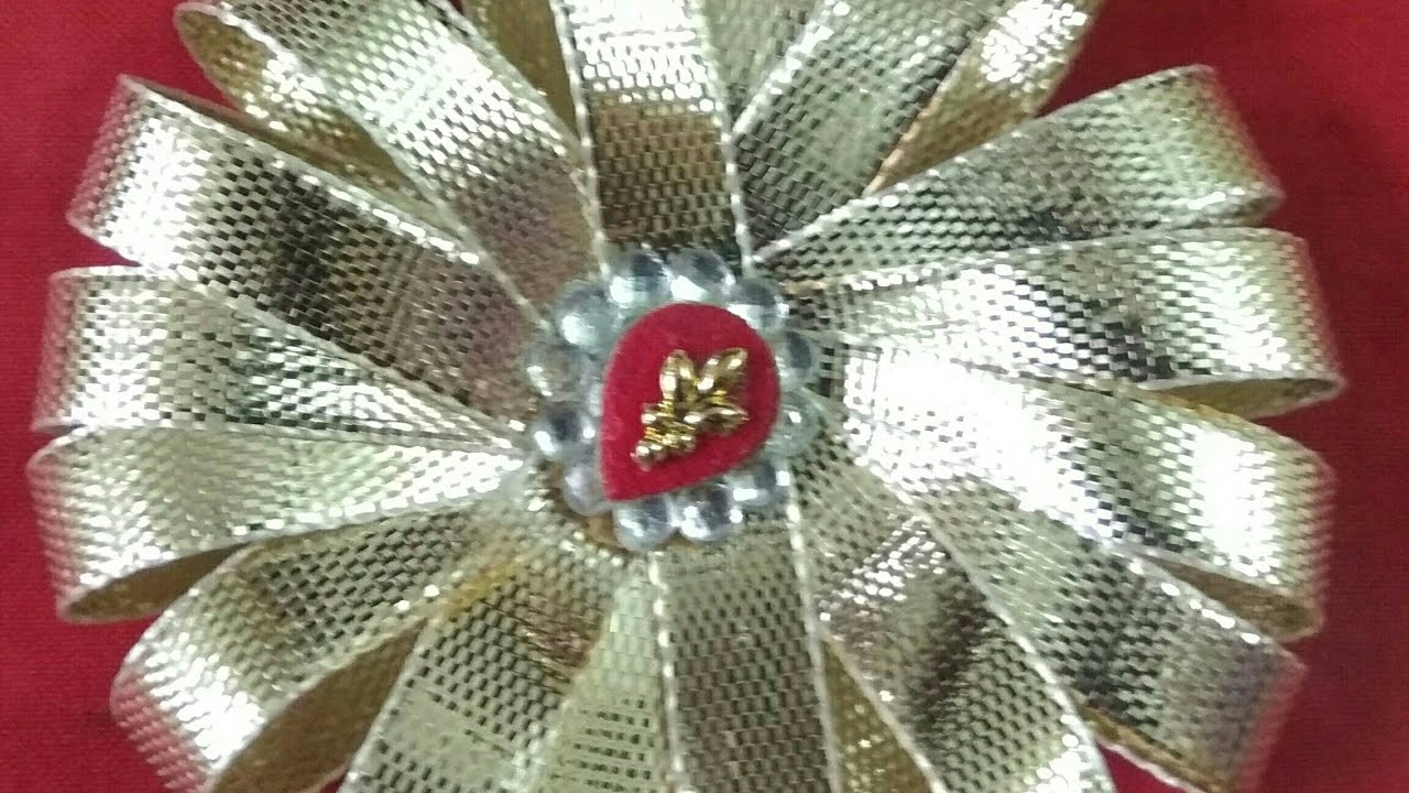 gota flower | gota Patti flower | gota lace flower | gota ribbon flower