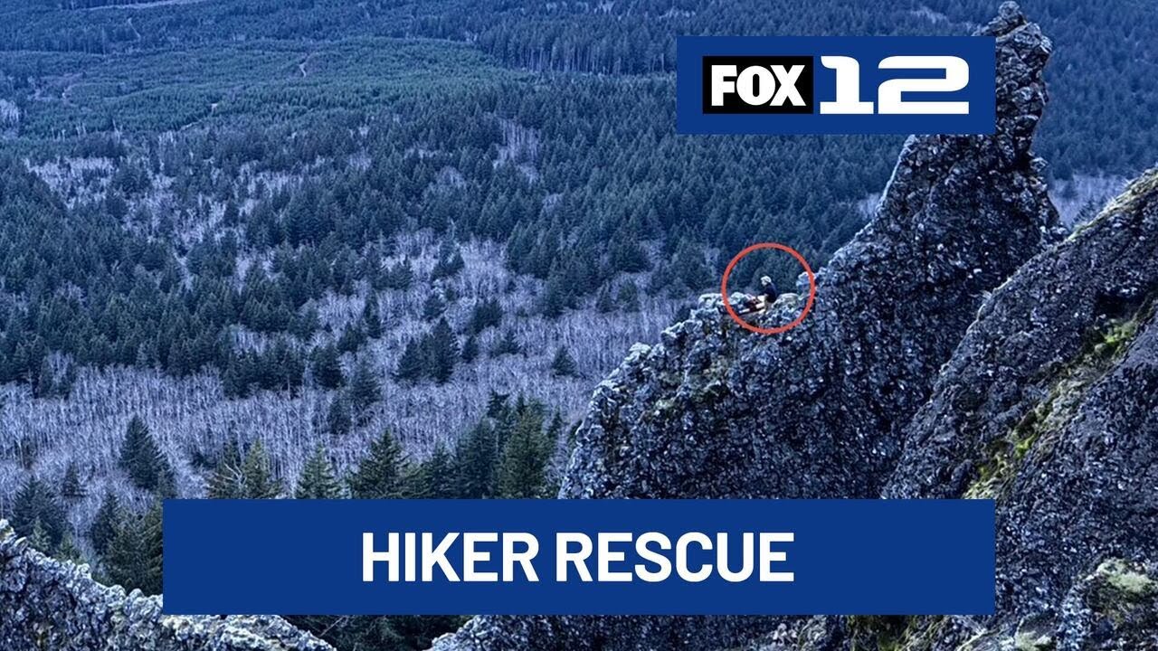 Stranded hiker rescued from 40-foot mountain cliff in Clatsop County