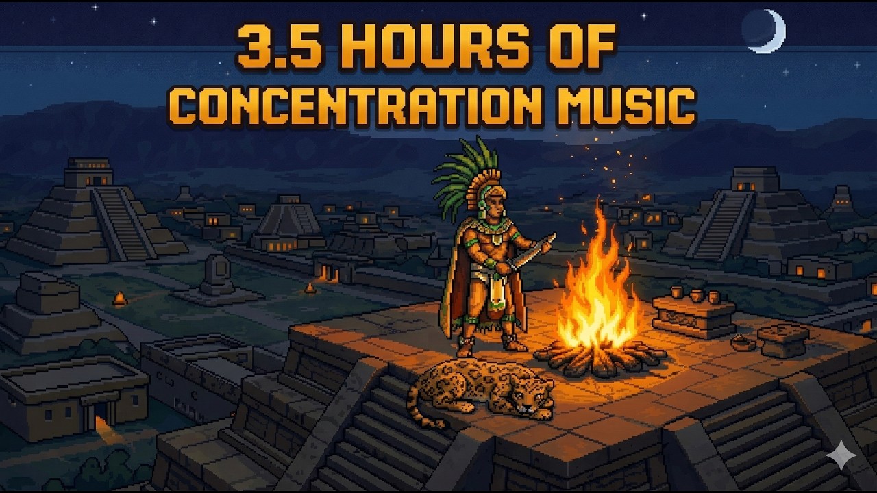 Aztec Temple Ambience for Deep Focus 🔥 3.5 Hours of Relaxing Ancient Music