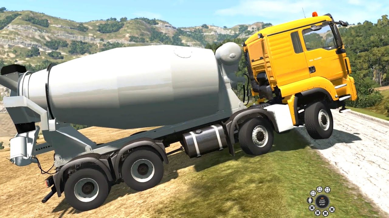BeamNG Drive - 8x8 MAN TGS Concrete Truck in Italy Part 2