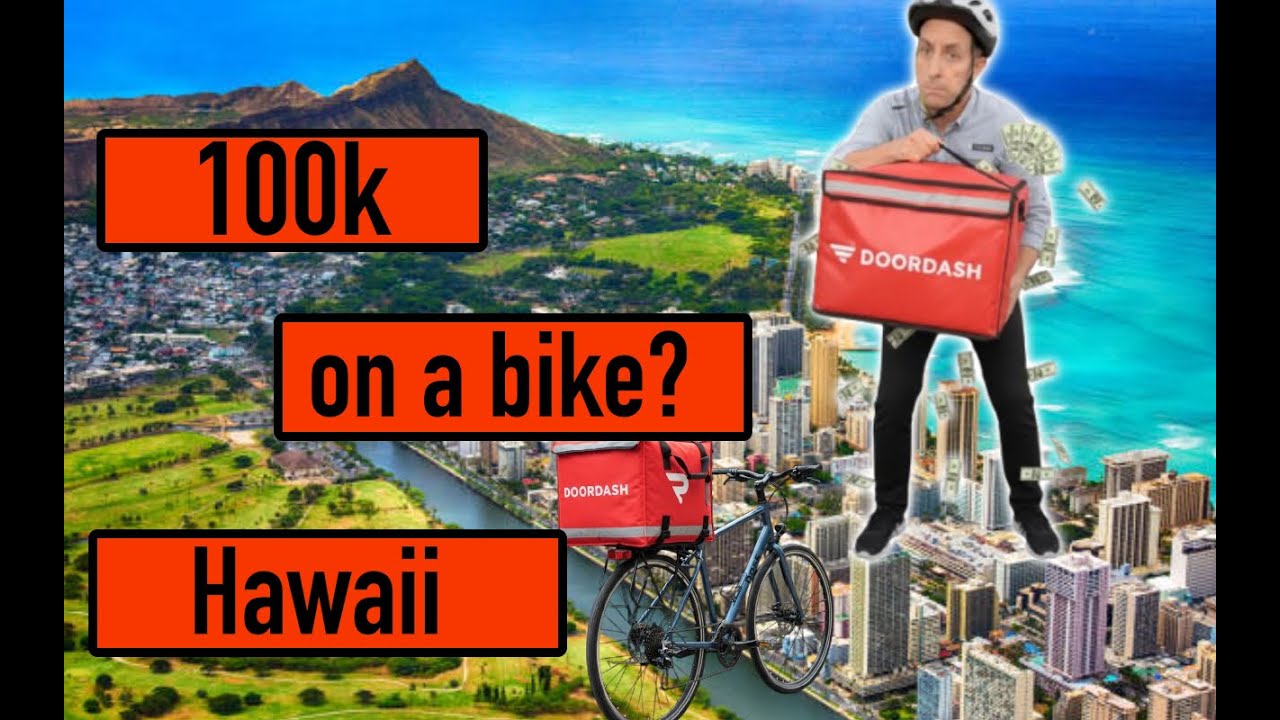 Доставка еды в DoorDash на велосипеде? 100 км на Гавайях?