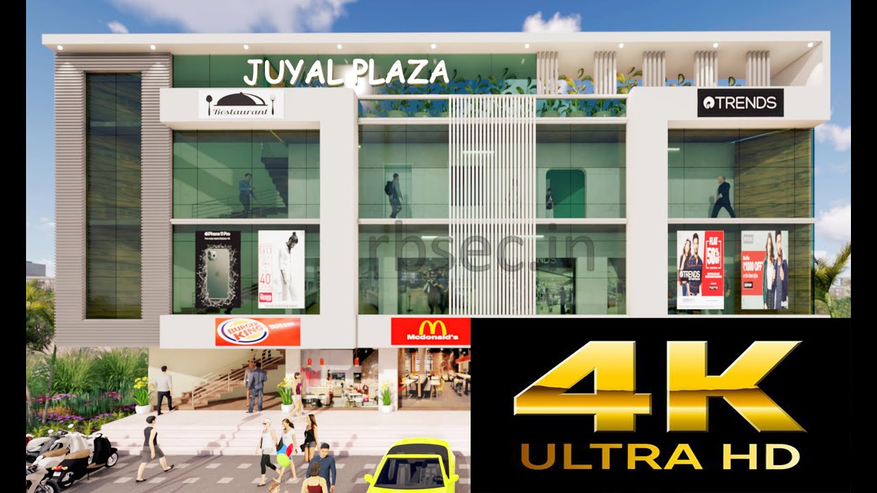 Commercial Building Modern architectural Design, 3d walkthrough