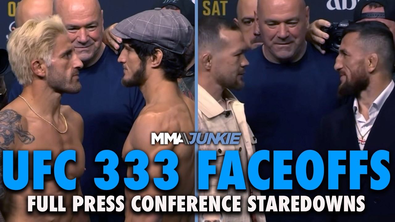UFC 333 final press conference faceoffs: Volkanovski-Evloev, Yan-Dvalishvili 3