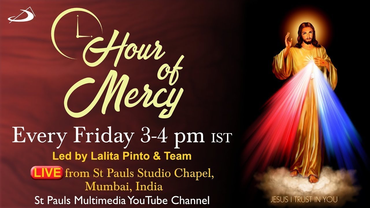 Hour of Mercy 3-4 Pm IST | 20th March, 2026 | Lalita Pinto & Team | Live from St Pauls Studio Chapel