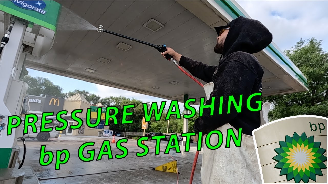 PRESSURE WASHING BP GAS STATION!!! COMMERCIAL PRESSURE WASHING!!!