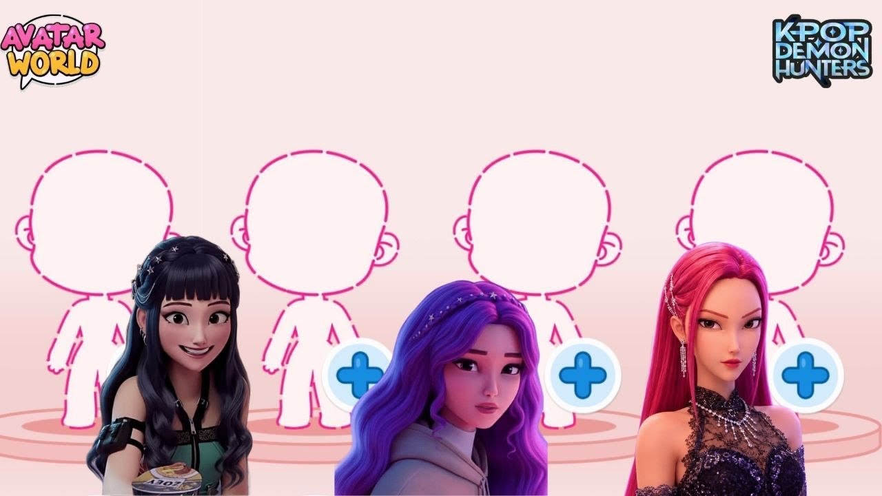 HOW TO MAKE K - POP HUNTRIX IN AVATAR WORLD 💜#kpopdemonhunters#huntrix#avatarworld#rec