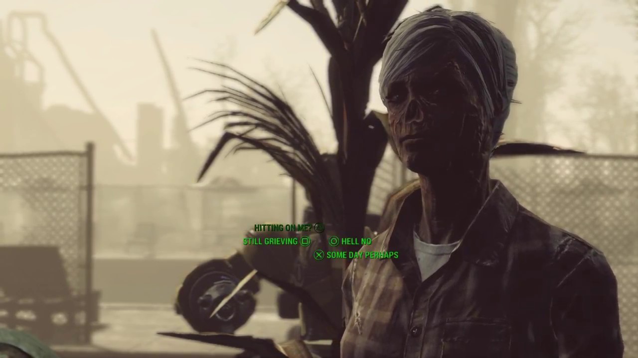 Fallout 4 Ghoul wants to date. Correct response