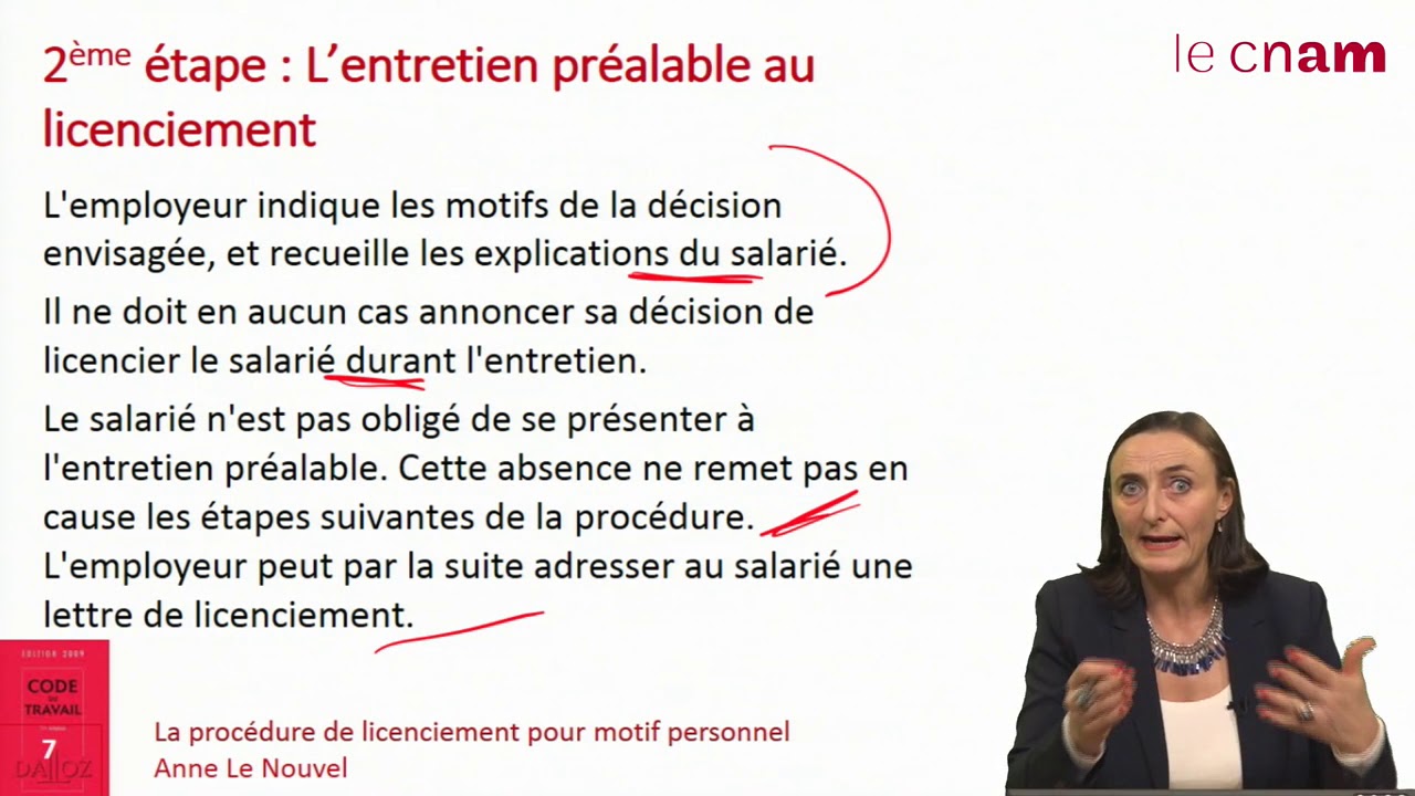 S6 2 le licenciement pour motif personnel : la procédure