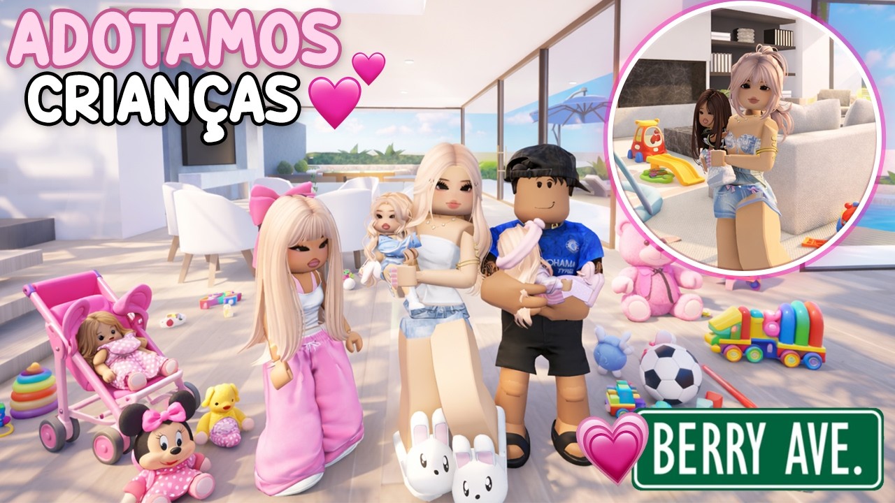 EU E MEU NAMORADO ADOTAMOS VÁRIAS MENINAS em BERRY AVENUE! 🏡❤