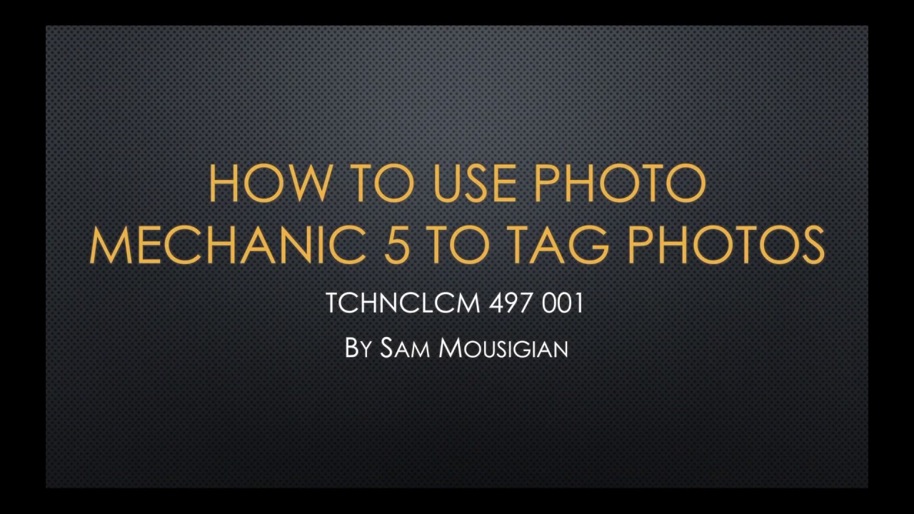 TCHNCLCM497 - How to Use Photo Mechanic 5 to Tag Photos Using Code Replacement