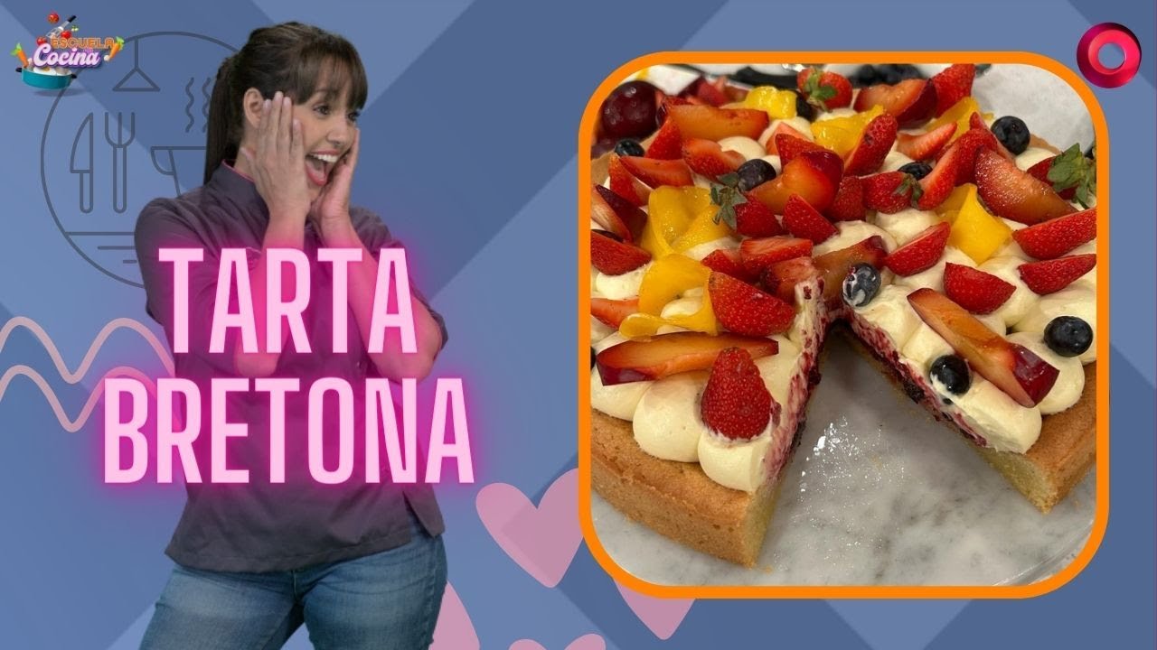 Tarta bretona de mango y maracuyá | #EscuelaDeCocina