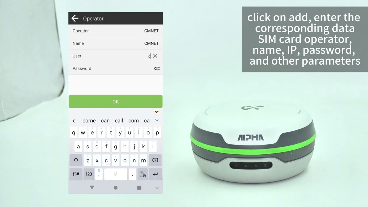 Alpha 5i tutorial video series--CORS/Ntrip Mode by Device Internet