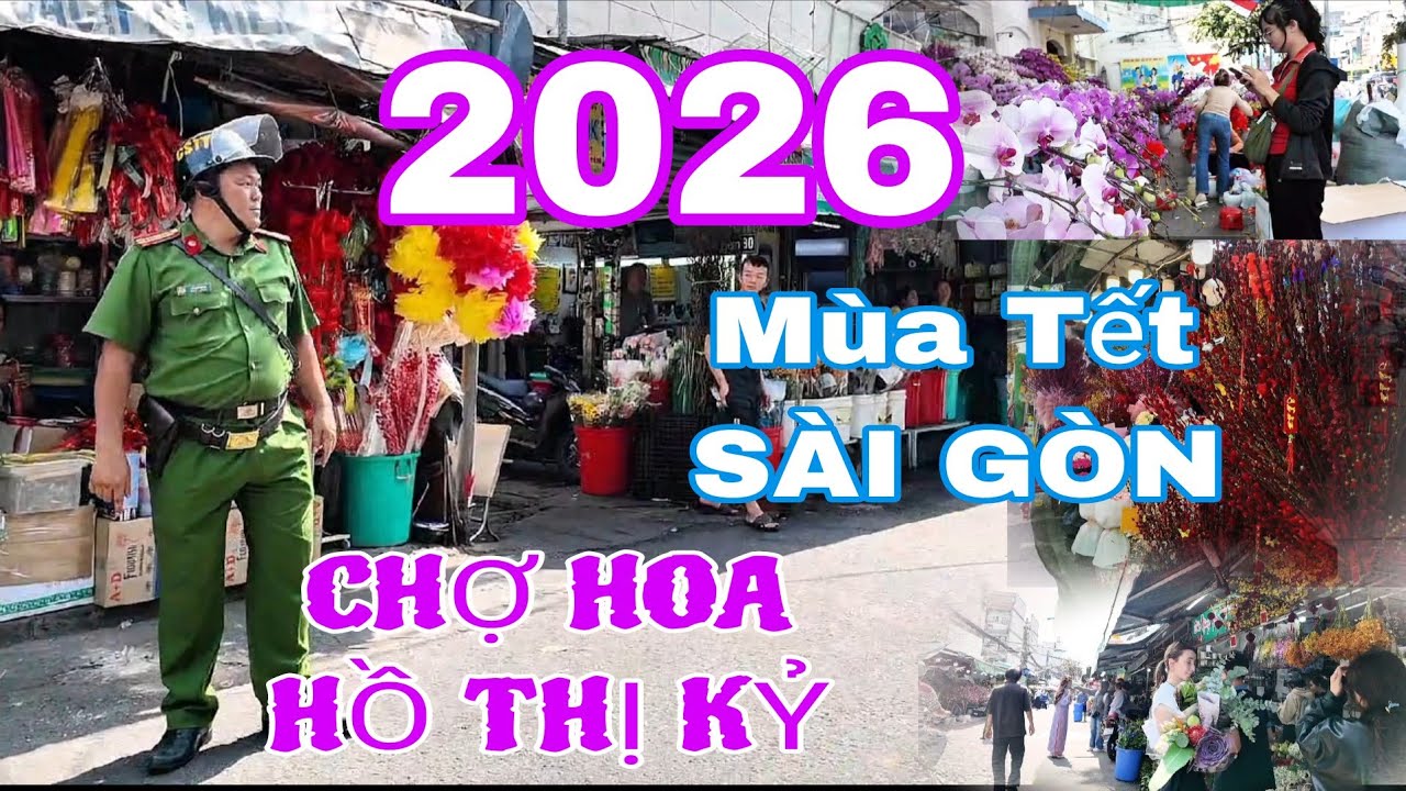 Chợ Hoa lớn nhất Sài Gòn ngày cận tết 2026
