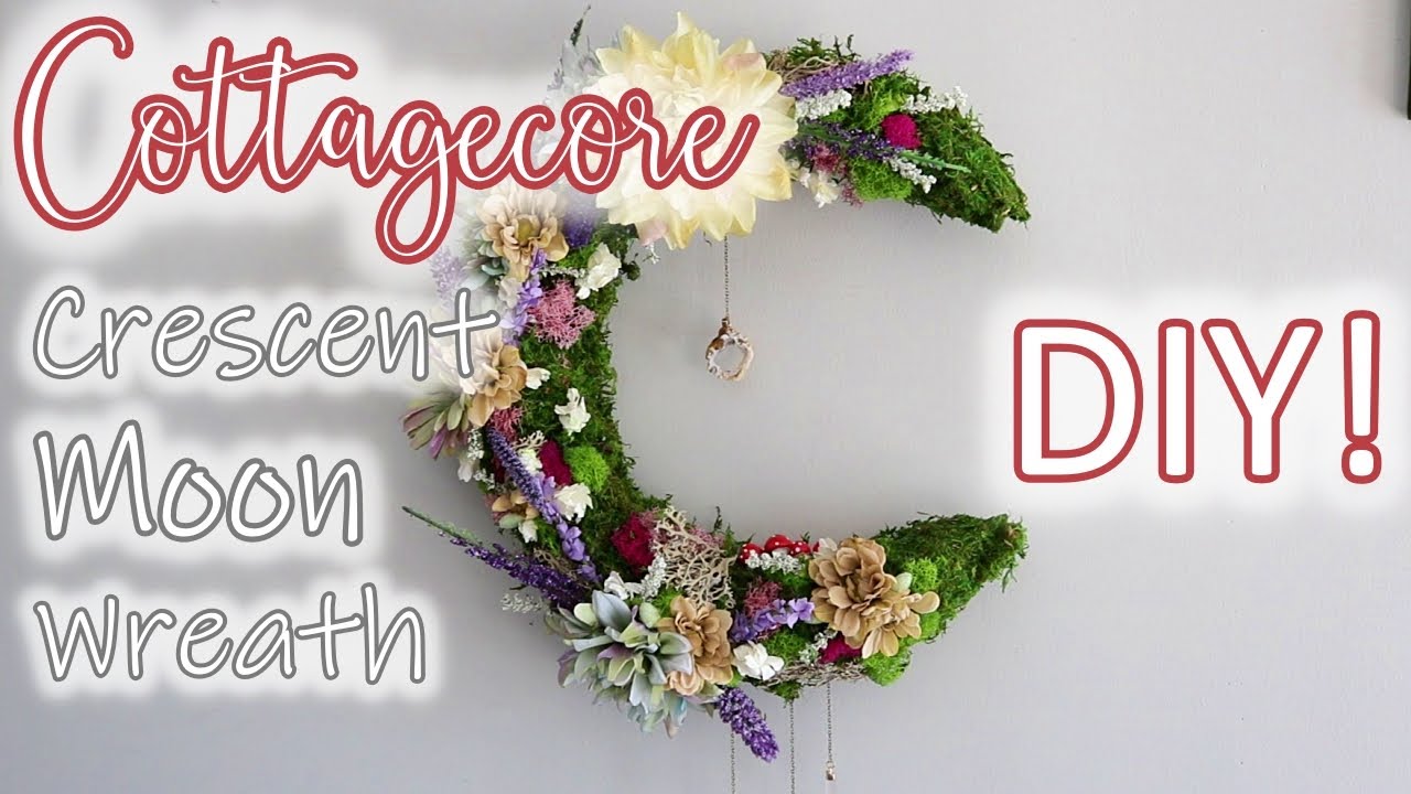 Cottagecore Crescent Moon Wreath DIY!