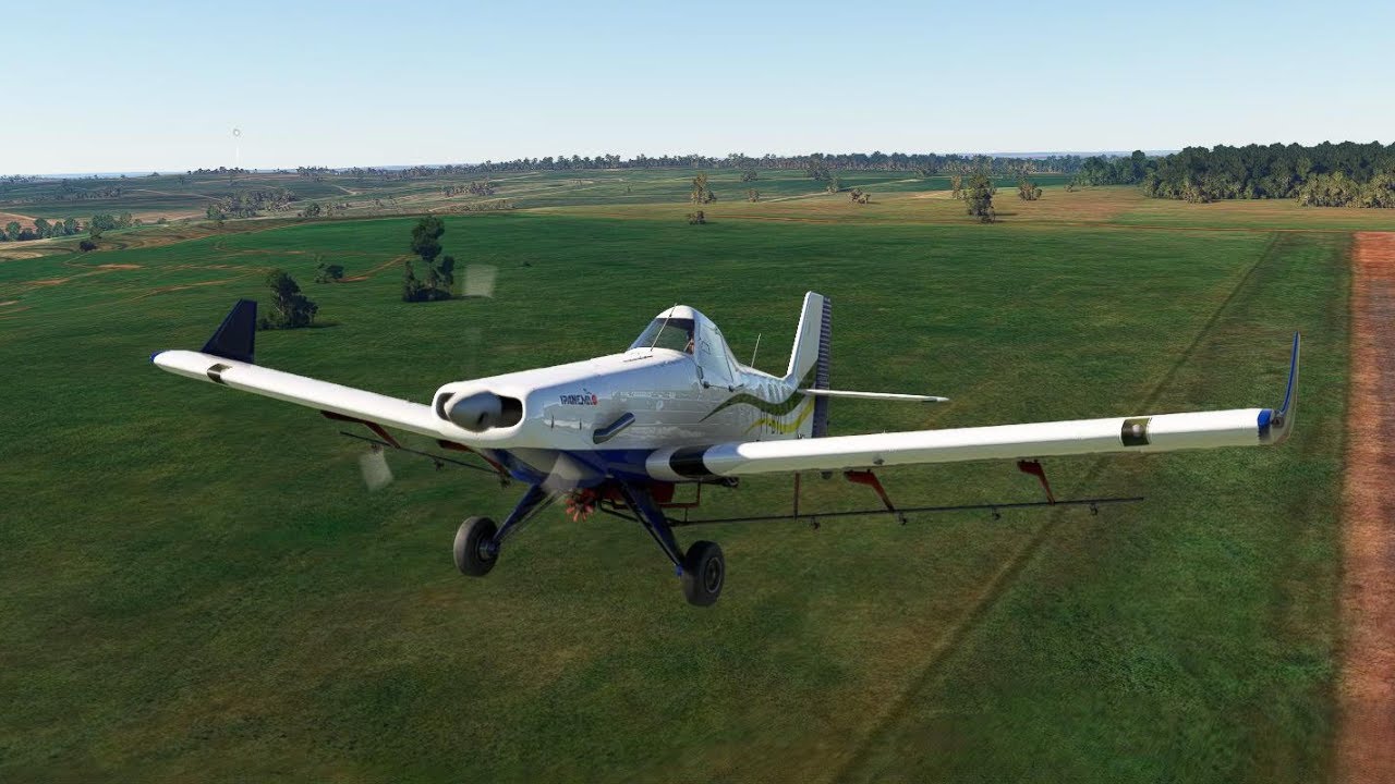 AVI&Atilde;O AGRICOLA APLICANDO DEFENSIVOS NO FLIGHT SIMULATOR