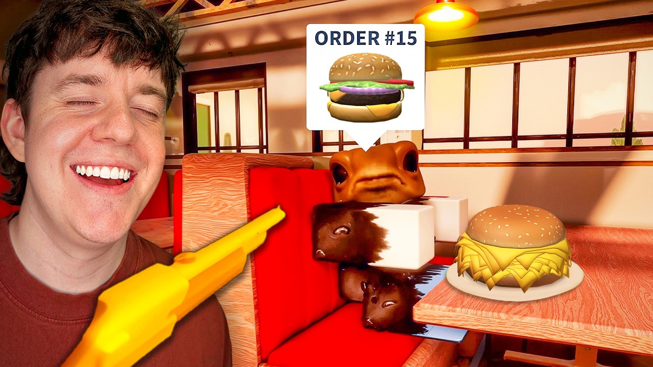 We opened a burger shop in Roblox