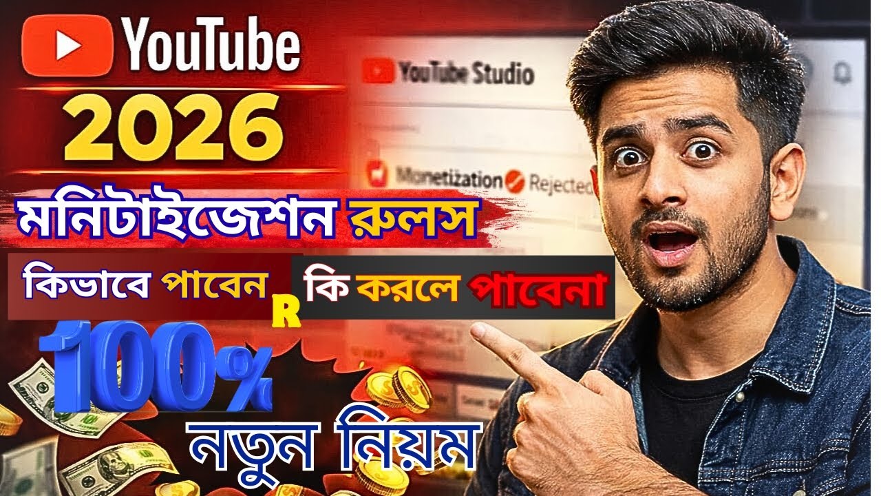 How to monetize your channel in 2026 | ২০২৬ সালে ইউটিউবের মনিটাইজেশন নীতি | AR TECH AI