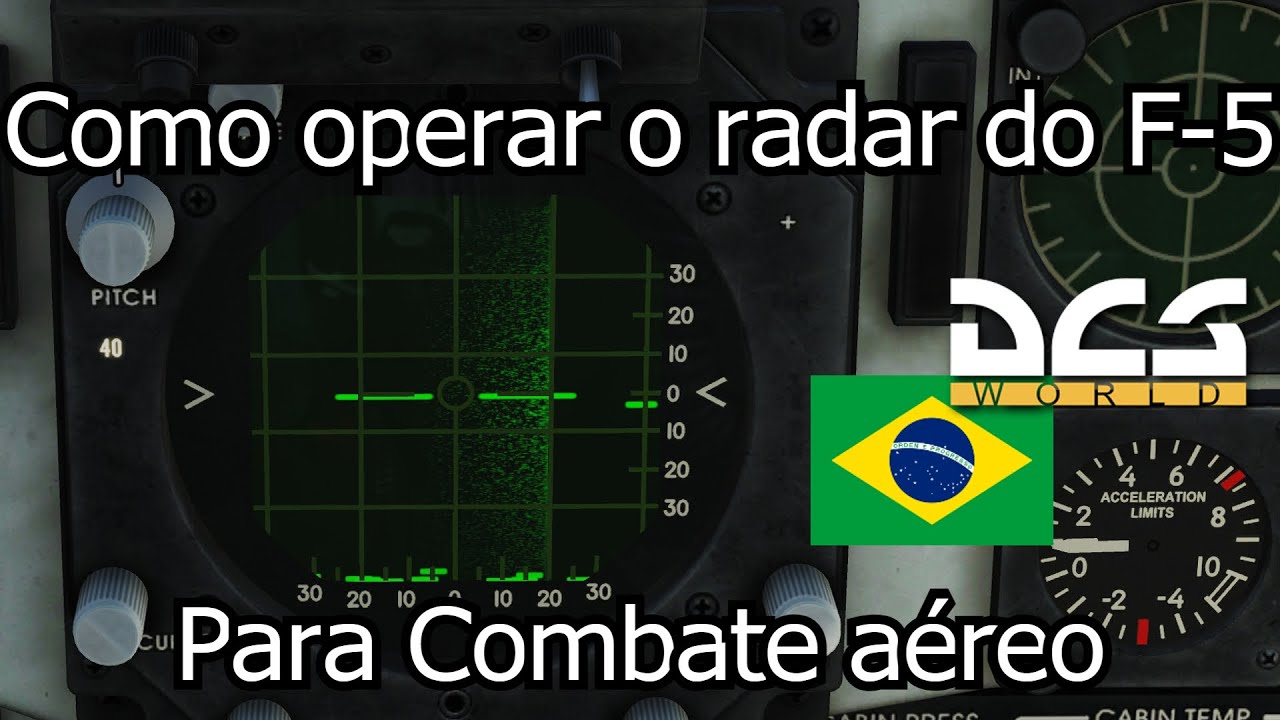 DCS TUTORIAL - Como utilizar radar do F-5 para combate aéreo