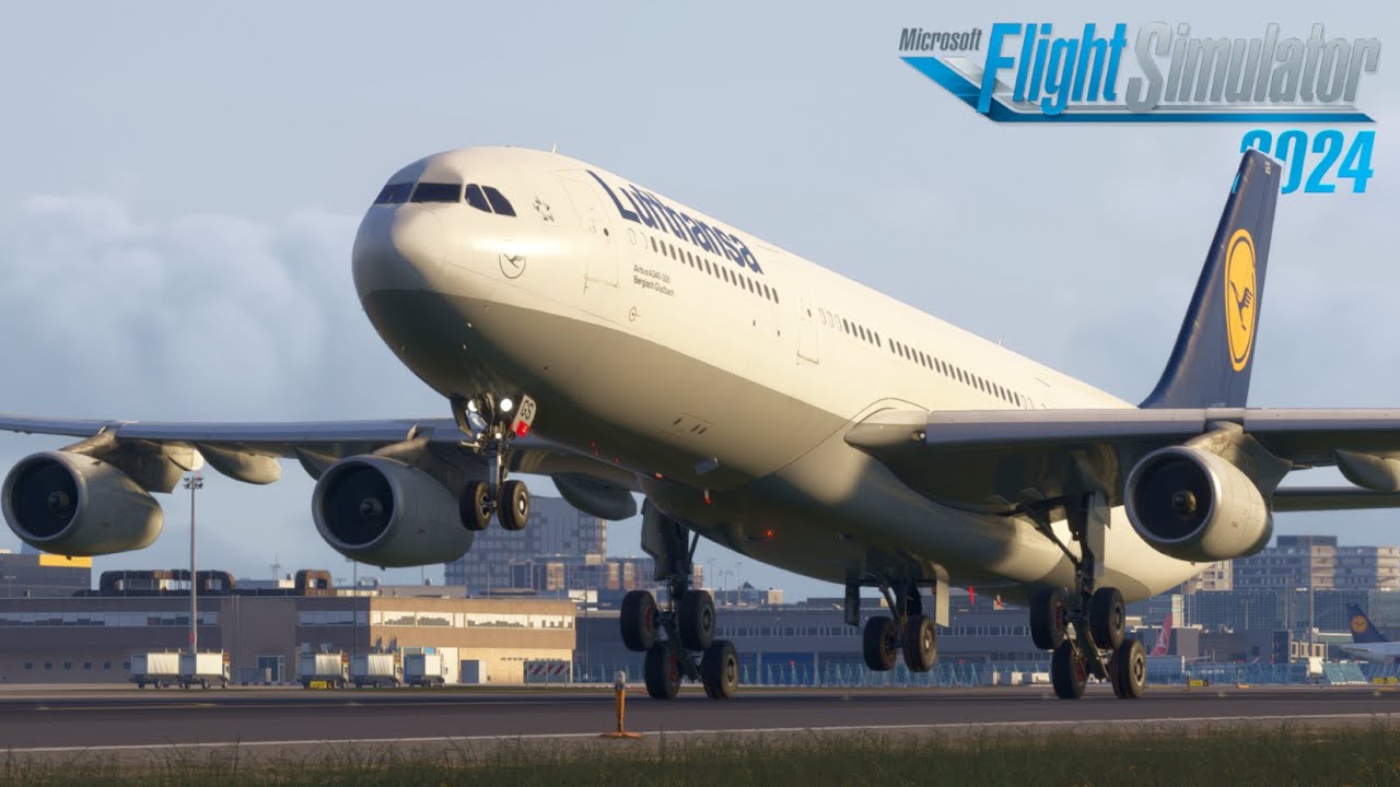 iniBuilds A340 | Frankfurt ✈ Chicago | Lufthansa Full Flight | RTX 4090 Flight Simulator 2024