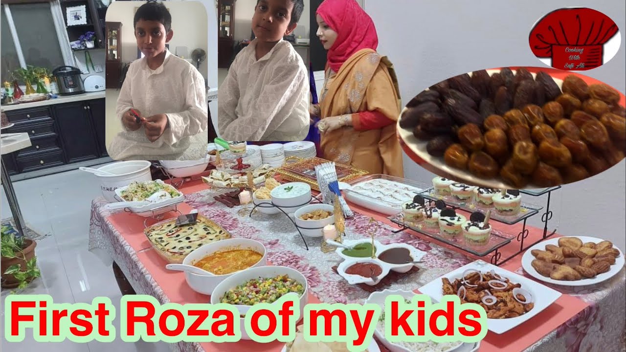 First Roza of my kids|| plz give blessings|| How to prepare Iftar and dinner for Iftar party#shorts