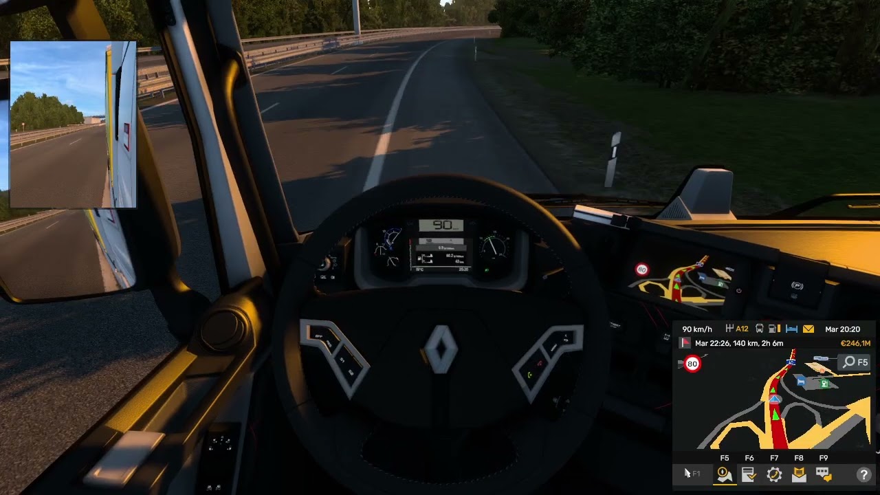 Manejando El Renault T Premium Ruta Dortmund-Amsterdam Euro Truck Simulator 2