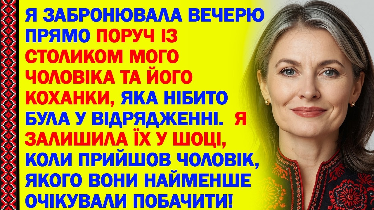 Я ЗАБРОНЮВАЛА ВЕЧЕРЮПРЯМО ПОРУЧ ІЗ СТОЛИКОМ МОГО ЧОЛОВІКА ТА ЙОГО КОХАНКИ, ЯКА НІБИТО БУЛА...