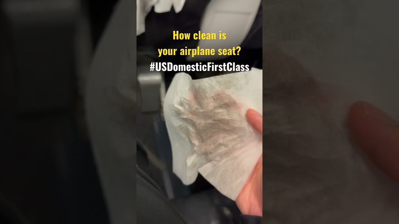 How clean is your airplane seat? This one is from a first class on a U.S. domestic flight #plane