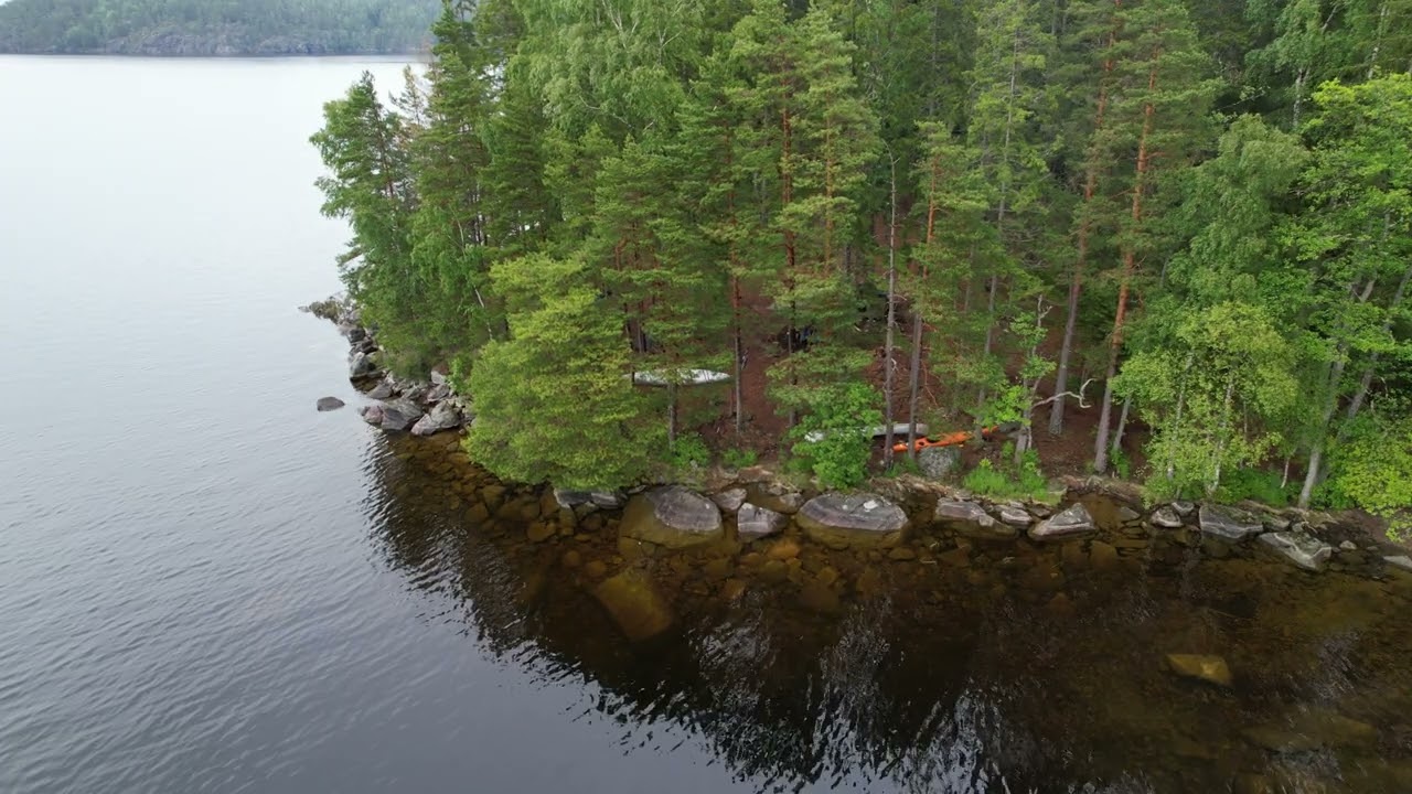 RAW Footage DJI Air 2S - erste Flugversuche über dem Insellager, Stora Le, Ed, Schweden, Kanuking