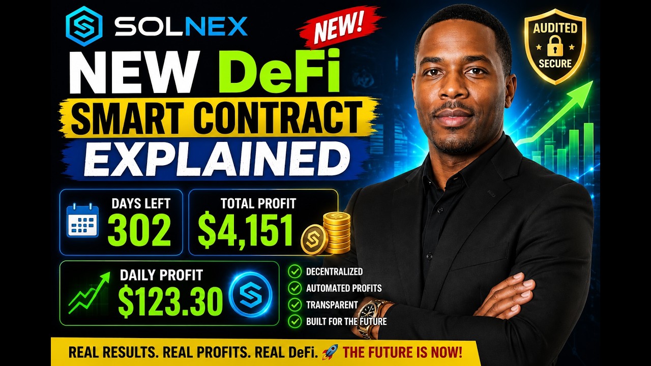 🚀 Solnex DeFi Smart Contract UPDATE: $123.30 DAILY?! 💰 $4,151 Profit | 302 Days Left