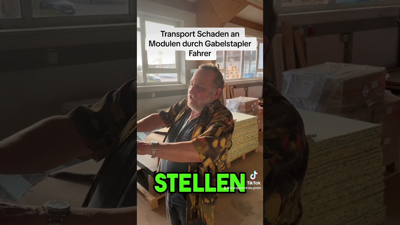 💡Wolfgang kl&auml;rt auf &uuml;ber Transportsch&auml;den an PV Modulen durch Gabelstapler bei Speditionen